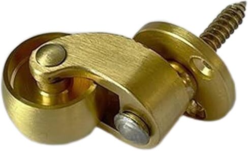 Solid Brass Caster Wheel, 25mm Antique 360° Swivel Caster, Furniture Moving Caster Rubber Wheels, Vintage Castors for Sofas, Table, Thread Style Fitting, with Screws, Load 330 lbs of 4 Packs in Saudi Arabia