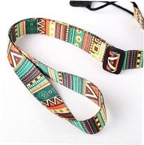 Colorful Ukulele Strap Adjustable Bohemian Style Printing Ribbon Clip-on Guitar Belt Instrument Guitar Sling Accessories Ukulele Accessories,Straps and Strap Locks in Saudi Arabia