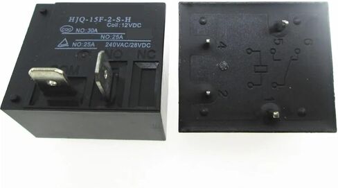 12V Relay HJQ-15F-2-S-H 12VDC HJQ15F2SH 12VDC DC12V 12V 30A 240VAC 4PIN 5/10/20Pcs(20PCS) in Saudi Arabia