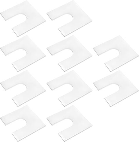 eMagTech 10Pcs Aluminium Packers Horseshoe U Shims Metal Spacers 50mm X 50mm with 17mm Slots Fender Alignment U Shim Flat Plate Square Washer, 1mm Thickness in Saudi Arabia