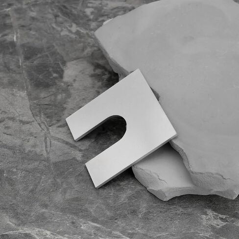 eMagTech 10Pcs Aluminium Packers Horseshoe U Shims Metal Spacers 50mm X 50mm with 17mm Slots Fender Alignment U Shim Flat Plate Square Washer, 1mm Thickness in Saudi Arabia