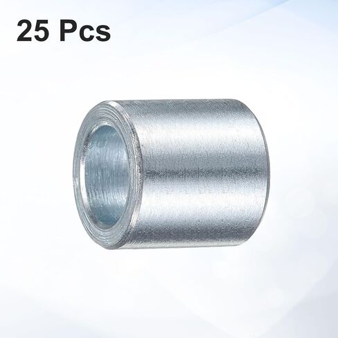 uxcell 25 Pcs Galvanized Steel Spacer 1/2" Bore x 3/4" OD x 1/8" Length, Unthreaded Standoff Bushing Plain Finish, Round Metal Spacer Fits M12 Screws Bolts in Saudi Arabia
