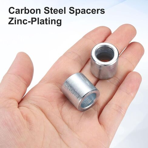 uxcell 25 Pcs Galvanized Steel Spacer 1/2" Bore x 3/4" OD x 1/8" Length, Unthreaded Standoff Bushing Plain Finish, Round Metal Spacer Fits M12 Screws Bolts in Saudi Arabia