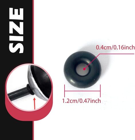 YIJU 10 Pieces Rubber O Rings for 5mm/6mm Cable Gym Machine Accessories Fittings Replacement Black 12mm Od Metric Sealing Gasket in Saudi Arabia