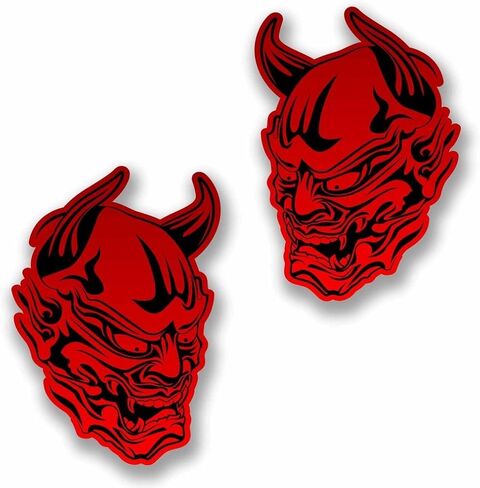 Red Devil Vinyl Sticker Secal Laptop Car Pumper Sticker Luggage Luggage Sign Fun 5 " in Saudi Arabia