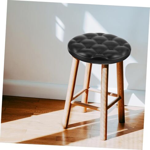 PRETYZOOM Round Bar Stool Replacement Seat PU Padded Stool Surface Anti-Slip Accessory for Kitchen and Dining Easy Installation 1-Piece Set in Saudi Arabia