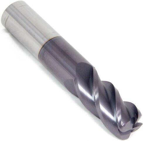 Carbide Corner Radius End Mill 3/4" 4FL 0.125" Radius AlTiN D6441754/12 in Saudi Arabia