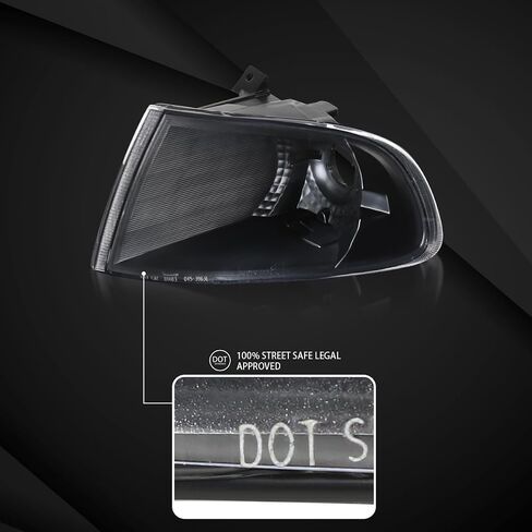 Autozensation Compatible with 1992-1995 Honda Civic EG 2Dr/3Dr Hatchback L+R Pair Assembly, Smoke Amber Lens Corner Lights in Kuwait
