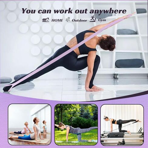 Resistance Bands, Figure 8 Fitness Resistance Bands with Handles, arm Bands for Workout in Kuwait