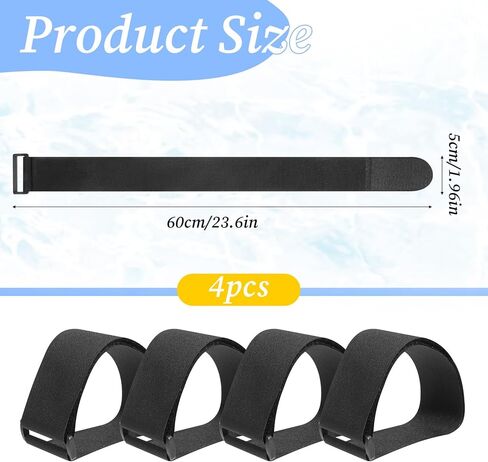 4 Pcs Pedal Straps, Foot Pedal Resistance Band Bike Pedals Straps Leg Exerciser Traction Adjustable Pedals Strap for Elliptical Exercise Machine Leg Training Exerciser for Home Sports Accessories in Saudi Arabia