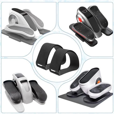 4 Pcs Pedal Straps, Foot Pedal Resistance Band Bike Pedals Straps Leg Exerciser Traction Adjustable Pedals Strap for Elliptical Exercise Machine Leg Training Exerciser for Home Sports Accessories in Saudi Arabia