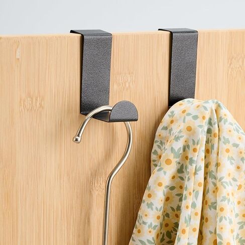 2 Pack Over The Door Hooks Stainless Steel Bathroom Cabinet Door Hook Home Kitchen Accessories Storage Tool in Saudi Arabia