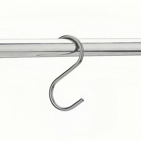 10 Pcs S Hooks for Hanging, 2.56 inch Heavy Duty Metal S Hooks with Safety Buckle S Shaped Hooks Pot Rack Closet Hooks for Hanging Plants, Clothes, Kitchen Utensil, Pots, Pans, Bags in Saudi Arabia