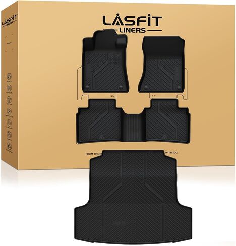 الحصير الأرضية Lasfit و Seatback Mats & Cargo Mat لـ Nissan Armada 2025 / Infiniti QX80 FIT 7Seats (غير مناسب 8 مقاعد) ، مخصصات جميعها مناسبة TPE سهلة طائرة متين نظيفة. in Kuwait