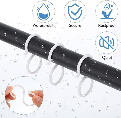 24pcs السنانير البلاستيكية الهادئة للتعليق ، خطافات ABS متعددة الأغراض للخزانة ، قضيب الدش ، النبات ، وعاء وقهوة ، قهوة ، سهلة تويست وخالية من الصدأ الأضواء في الهواء الطلق-أبيض (2.4 × 1.22 بوصة) in Kuwait