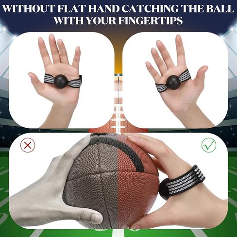 Soulchen 6 PCS Football Catching Band Band Football تلقي تدريبات تدريبية تدريبية للرجبي المعدات التي تصطاد حزام يدوي رمي الهدايا للرياضيين المبتدئين in Kuwait