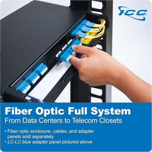 ICC LGX Compatible Blank Panel – Snap-in Filler Plate for Fiber Patch Panel, Dust Cover for Unused Ports, Black Powder-Coated Steel, 1 Slot in Saudi Arabia