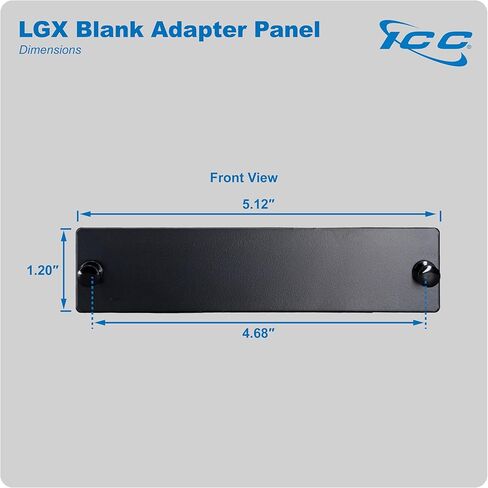 ICC LGX Compatible Blank Panel – Snap-in Filler Plate for Fiber Patch Panel, Dust Cover for Unused Ports, Black Powder-Coated Steel, 1 Slot in Saudi Arabia