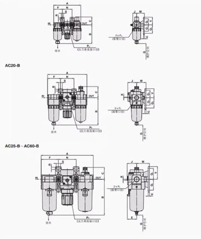 Filter 1/8 AC50-06-B AC50-10-B AC60-06-B AC60-10-B AC50-06G-B AC50-10G-B AC60-06G-B AC60-10G-B AC50-06D-B AC50-10D-B(AC50-10D-B) in Saudi Arabia