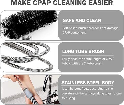 Flexible Drain Clog Remover Brush - Double Head - White in Saudi Arabia