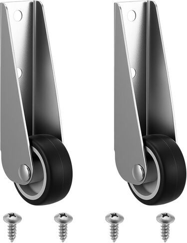 2 PCS Gate Caster Wheels استبدال العجلات الدوارة المتداول المطاط ، وعجلة الاتجاه غير المنقولة للانزلاق لأثاث سياج بوابة الأريكة (1.6 ") in Kuwait