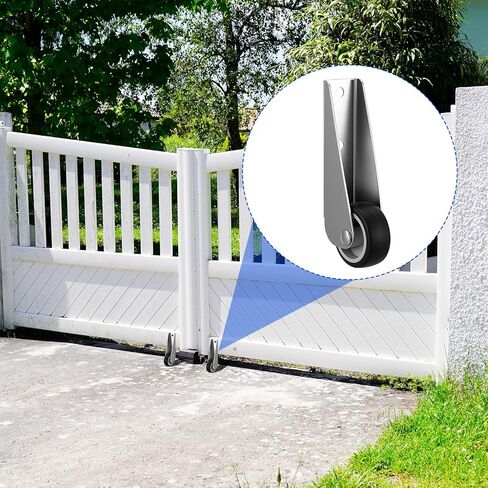 2 PCS Gate Caster Wheels استبدال العجلات الدوارة المتداول المطاط ، وعجلة الاتجاه غير المنقولة للانزلاق لأثاث سياج بوابة الأريكة (1.6 ") in Kuwait