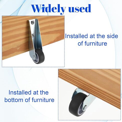 2 PCS Gate Caster Wheels استبدال العجلات الدوارة المتداول المطاط ، وعجلة الاتجاه غير المنقولة للانزلاق لأثاث سياج بوابة الأريكة (1.6 ") in Kuwait