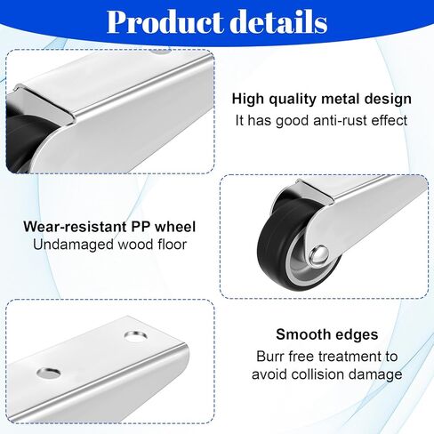 2 PCS Gate Caster Wheels استبدال العجلات الدوارة المتداول المطاط ، وعجلة الاتجاه غير المنقولة للانزلاق لأثاث سياج بوابة الأريكة (1.6 ") in Kuwait