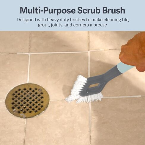 Casabella Smart Scrub Scrub Heavy Discy و Brush Grout Cleaning ، رمادي ، رمادي/أكوا (15933) in Kuwait