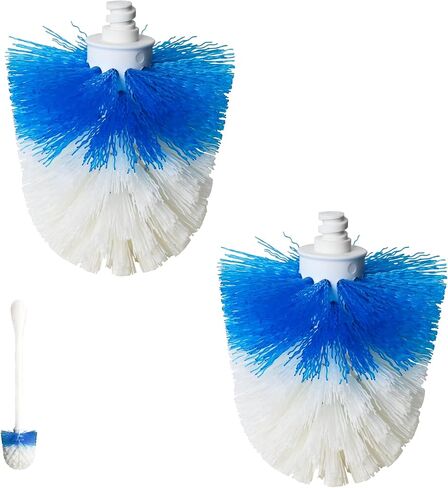 Toilet Brush Refills for OXO Toilet Brush Only, 2 Pack Toilet Brush Replacement Head, Blue & White, Nylon & Plastic Material Bristles in Kuwait