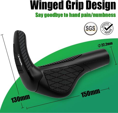 RBRL Bike Handlebar Grips, Ergonomic Widen Holding Design Bike Grips, Anti-Slip Rubber Bicycle MTB Grips, Professional Handlebar Grips for Mountain Bike, BMX, Scooters in Kuwait
