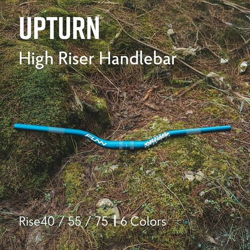 Funn Upturn High-Rise Mountain Bike Handlebar with Bar Clamp 35mm and Width 800mm, Durable and Lightweight Alloy Riser Handlebar for MTB and BMX Bike, Rise 75mm MTB Handlebar (Green) in Saudi Arabia