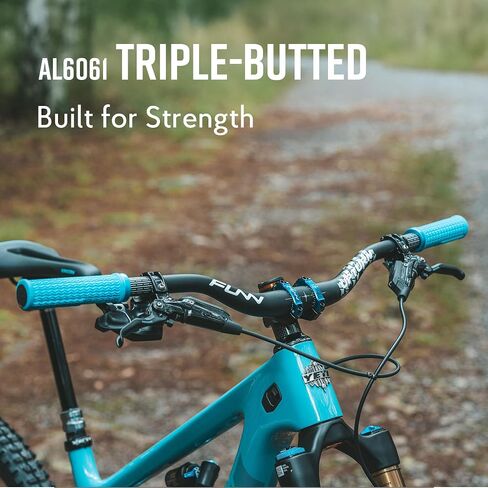 Funn Upturn High-Rise Mountain Bike Handlebar with Bar Clamp 35mm and Width 800mm, Durable and Lightweight Alloy Riser Handlebar for MTB and BMX Bike, Rise 75mm MTB Handlebar (Green) in Saudi Arabia