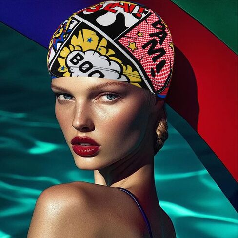 Swimming Pool Cloth Swim Cap – Premium Polyester Swim Hat for Swimmers, Designed for Comfort and Durability in Any Pool Environment (Colorful) in Saudi Arabia