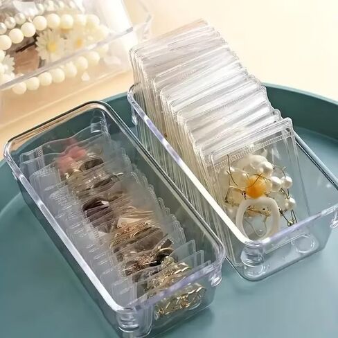100pcs Clear Resealable Antioxidant Jewelry Bags, Self-Sealing Zipper Pouches for Jewelry Organization, Display，4 * 6cm in Saudi Arabia