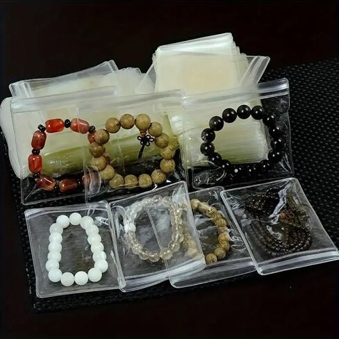 100pcs Clear Resealable Antioxidant Jewelry Bags, Self-Sealing Zipper Pouches for Jewelry Organization, Display，4 * 6cm in Saudi Arabia