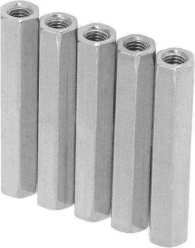5pcs M8 x 1.25 صامدة اقتران سداسي ، 75 ملم طول الفولاذ المقاوم للصدأ مقترن السداق مقترن الجوز الممتد قضيب طويل القضيب السداسي الأكمام الجوز المكسرات السداسية in Saudi Arabia