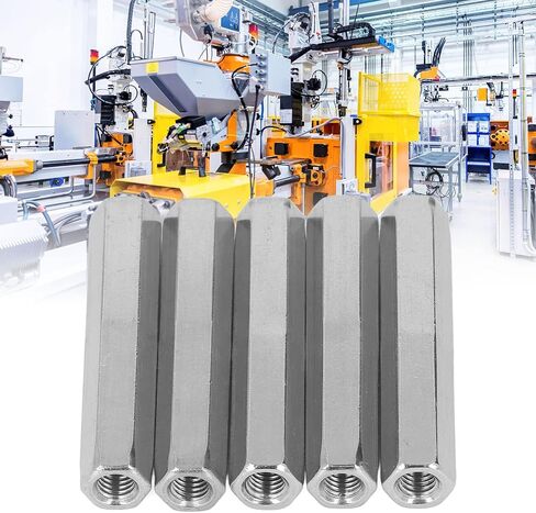 5pcs M8 x 1.25 صامدة اقتران سداسي ، 75 ملم طول الفولاذ المقاوم للصدأ مقترن السداق مقترن الجوز الممتد قضيب طويل القضيب السداسي الأكمام الجوز المكسرات السداسية in Saudi Arabia