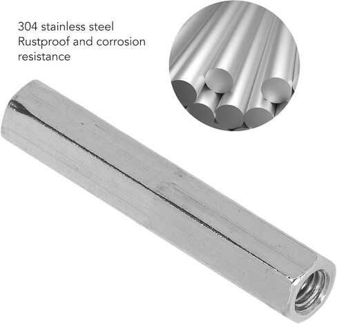 5pcs M8 x 1.25 صامدة اقتران سداسي ، 75 ملم طول الفولاذ المقاوم للصدأ مقترن السداق مقترن الجوز الممتد قضيب طويل القضيب السداسي الأكمام الجوز المكسرات السداسية in Saudi Arabia