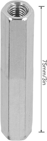 5pcs M8 x 1.25 صامدة اقتران سداسي ، 75 ملم طول الفولاذ المقاوم للصدأ مقترن السداق مقترن الجوز الممتد قضيب طويل القضيب السداسي الأكمام الجوز المكسرات السداسية in Saudi Arabia