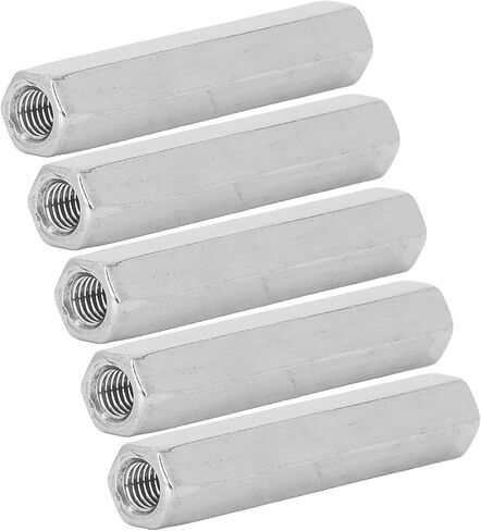 5pcs M8 x 1.25 صامدة اقتران سداسي ، 75 ملم طول الفولاذ المقاوم للصدأ مقترن السداق مقترن الجوز الممتد قضيب طويل القضيب السداسي الأكمام الجوز المكسرات السداسية in Saudi Arabia