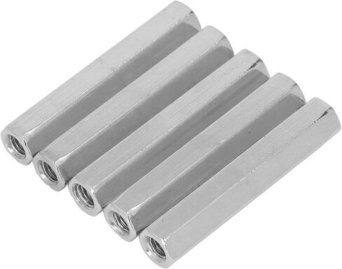 5pcs M8 x 1.25 صامدة اقتران سداسي ، 75 ملم طول الفولاذ المقاوم للصدأ مقترن السداق مقترن الجوز الممتد قضيب طويل القضيب السداسي الأكمام الجوز المكسرات السداسية in Saudi Arabia