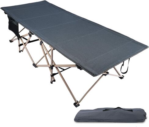 REDCAMP 2 Person Extra Wide Camping Cots for Adults 500lbs | 59"W Oversized Heavy Duty Sleeping Cots, XXXL Cots Portable for Indoor Office Outdoor, Grey in Saudi Arabia
