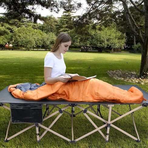 REDCAMP 2 Person Extra Wide Camping Cots for Adults 500lbs | 59"W Oversized Heavy Duty Sleeping Cots, XXXL Cots Portable for Indoor Office Outdoor, Grey in Saudi Arabia