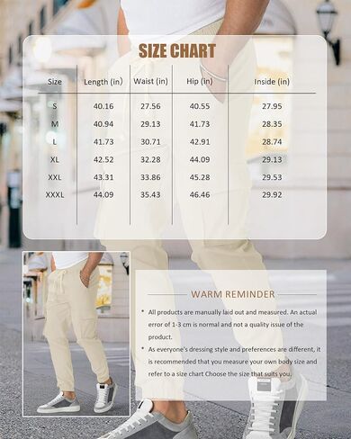 Men's Casual Pants Drawstring Waist Multi-Pockets in Saudi Arabia