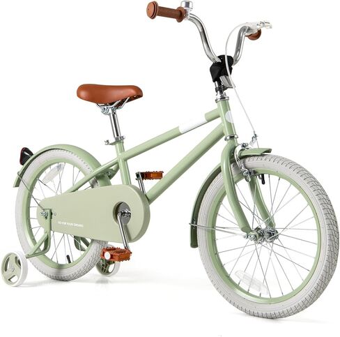 HONEY JOY Kids Bike, 12 14 16 18 Inch Toddler Bikes w/Training Wheels, Handbrake & Coaster Brake, Fully Enclosed Chain, Adjustable Handlebar & Seat, Kids Bicycle for Girls Boys Age 3-8 in Saudi Arabia
