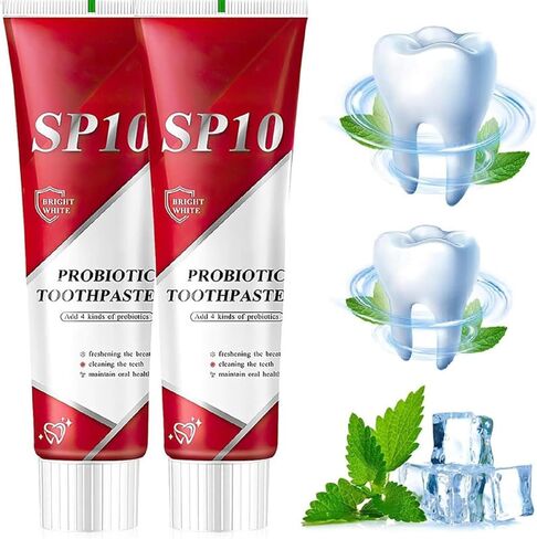 2Pcs SP-10 Probiotic Whitening Toothpaste, SP-10 Ultra Whitening Toothpaste，Stain Removing, Fresh Breath, Deep Cleaning in Kuwait