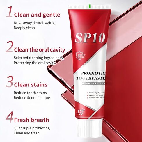 2Pcs SP-10 Probiotic Whitening Toothpaste, SP-10 Ultra Whitening Toothpaste，Stain Removing, Fresh Breath, Deep Cleaning in Kuwait