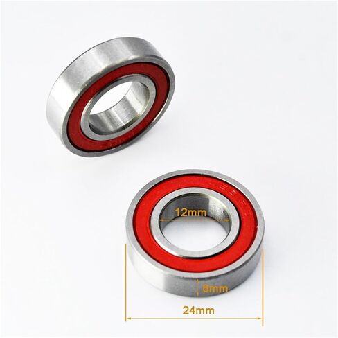 2/10pcs السيراميك الهجين 6901 2RS تحمل 12x24x6 مم 6901RS نيتريد سيليكون لدراجة الدراجة 12 مم محامل الكرة الداخلية (10pcs) in Kuwait