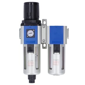 Compressed Air Filter Regulator Lubricator Combo High Efficiency Water Oil Trap Separator 3 in 1 Unit for Pneumatic Systems Aluminum Alloy Construction PT3/8 PT1/2 Sizes (GFC400-10) in Saudi Arabia